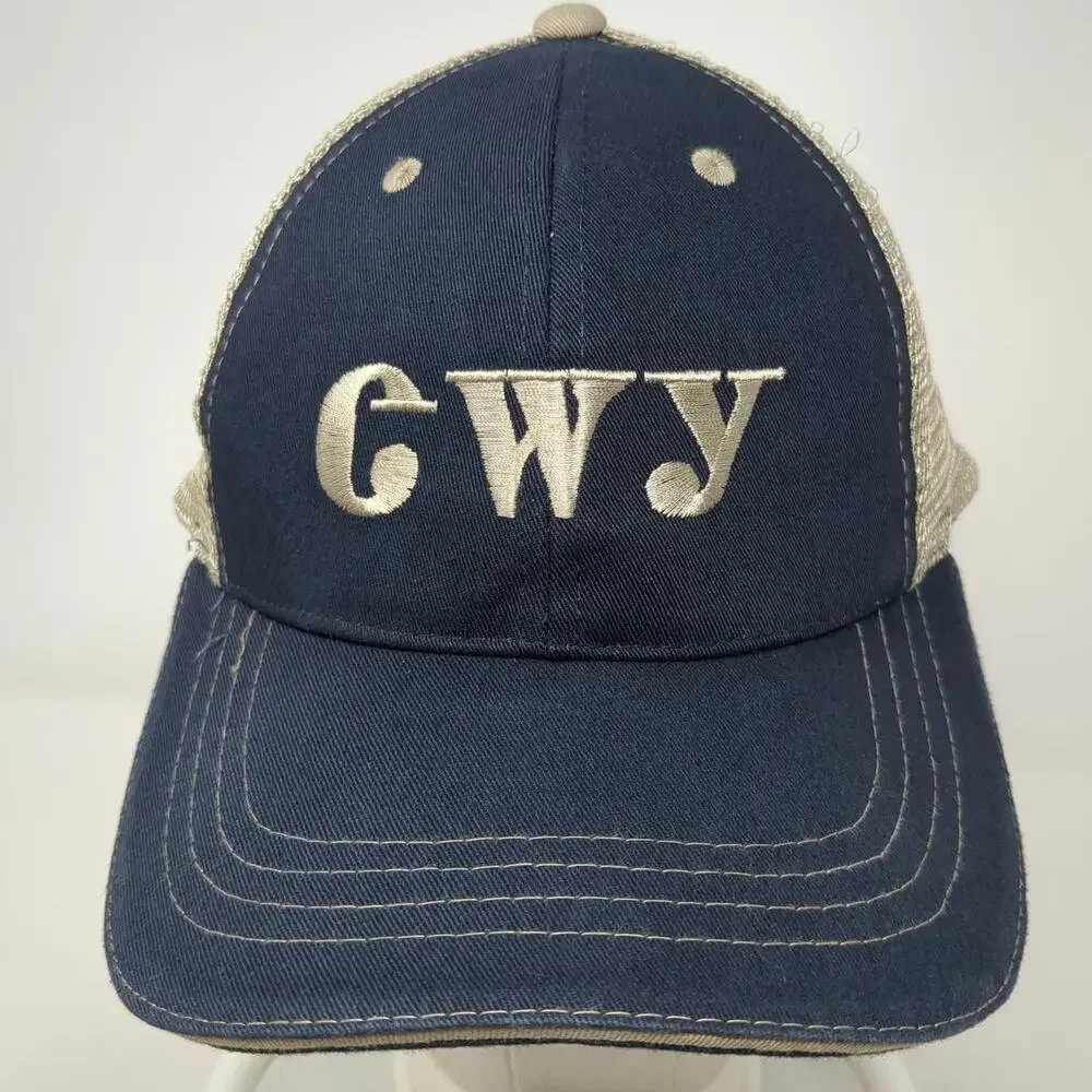 Cobra Baseball Cap Blue One Size Mesh Back Strapback Embroidered GWY Hat Stitch